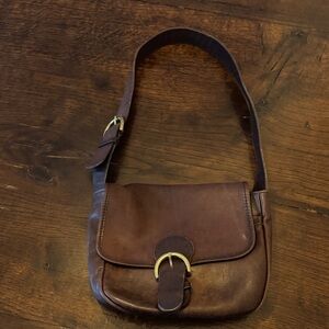 Coach Dark Brown Leather Shoulder Bag
